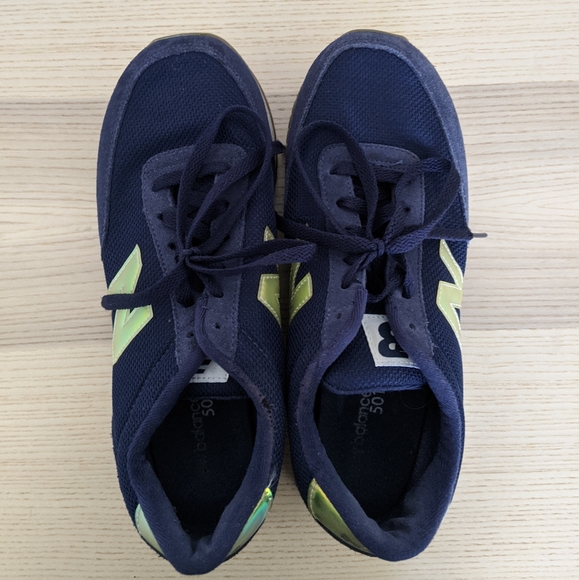 New Balance 501 in Navy Blue/Gold Chrome - Picture 2 of 6